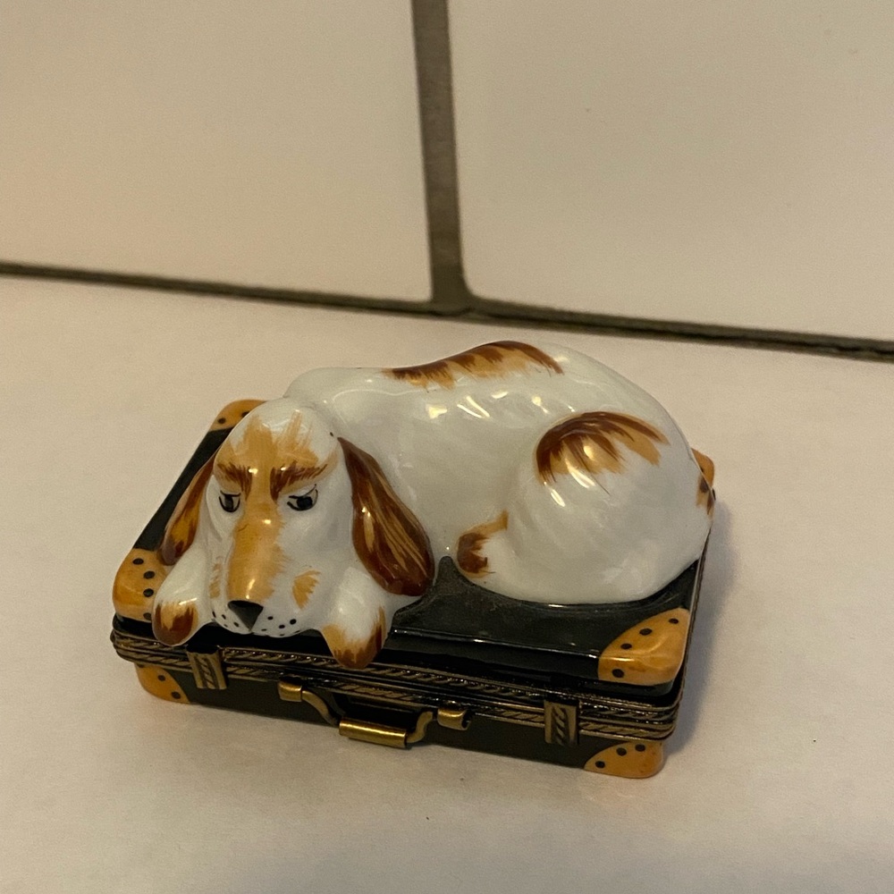 Porcelain Dog Limoges Box